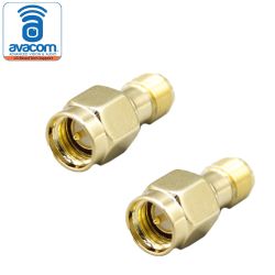 RP-SMA Female to SMA Male Coax Adapter | 2 Pieces of Gold Plated Coaxial Coupling Nut Connectors