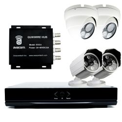 QuikWire 1080p 4 camera set Bullet (5182C) Or Dome (H5123C)					