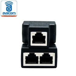 RJ45 Splitter Adapter, Female Socket Interface, Ethernet Cable 8P8C Coupler